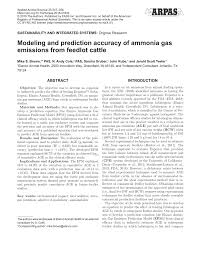 ammonia gas emissions from feedlot cattle