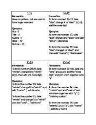 Spanish Numbers Notes