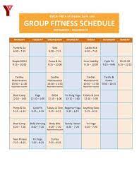 group fitness schedule ymca ywca of