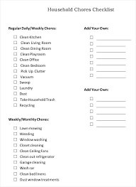 House Chore List Household Chores Checklist For Adults Tileproject