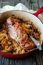 pork loin with sauer and apples