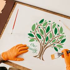 Fingerinspire Family Tree Stencil