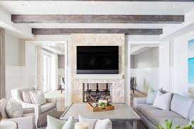 Rustic Stone Double Sided Fireplace