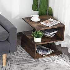 Natural Square Wooden End Table
