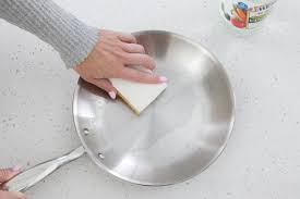 how to clean stainless steel pans to
