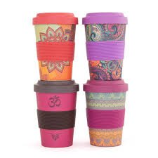 Make bamboo cups beautiful | bamboo craft welcome to tcl channel.thank you for being a prat and how to make bamboo mug/cup. Yogicup2go Bamboo Coffee To Go Cup With Indian Ornaments Print Bamboo Cup As Reusable Cup For On The Go With Silicone Sleeve And Screw Cap 480 Ml Capacity Cheap Shopping Deli Berlin