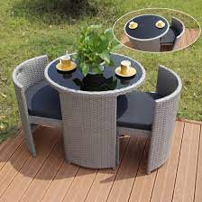 Black Wicker Patio Coffee Side Table