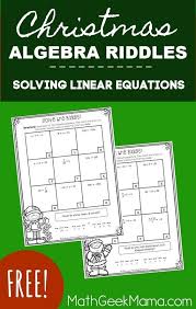 Solving Linear Equations Activity Pages