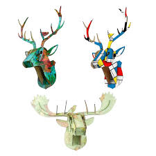 Diy 3d Wooden Animal Deer Head Art