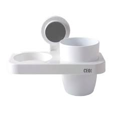 Bathroom Cup Holder White Ceo Magic