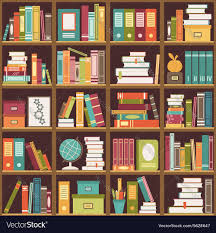 books seamless background vector image