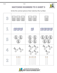 Print or download five pdf pages of cursive letter writing practice worksheets. Preschool Math Worksheets Matching To 5