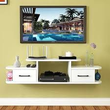 Bijun Floating Tv Shelf White Shelf