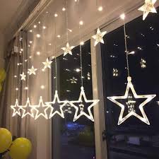 Us 9 75 37 Off Led String Lights Pentagram Star Curtain Light Fairy Wedding Birthday Christmas Lighting Indoor Decoration Light 220v Ip44 In Led