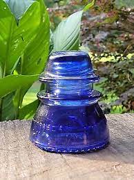 Glass Insulator Cobalt Blue Hemingray