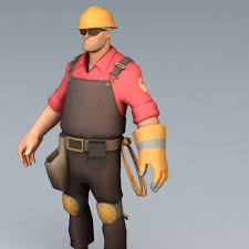 character engineer man rigged 3d model