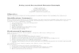 Entry Level Accountant Resume Sample Entry Level Resume Objectives