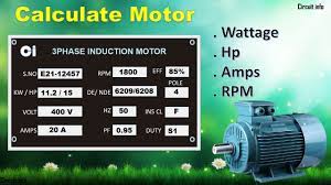 induction motor kw rpm hp cur