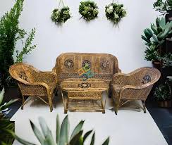 Buy Natural Cane Sofa Furniture Set