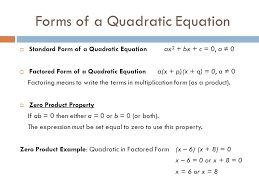 Quadratic Equation By Factoring