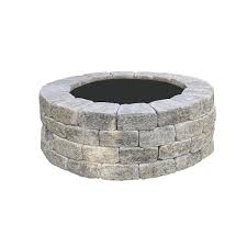 Nantucket Pavers Windsor 47 In X 16 In Round Concrete Wood Fuel Fire Pit Kit With Steel Ring In Allegheny