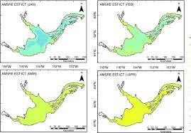 4 Ice Thickness Maps Of Great Slave Lake For The Months Of