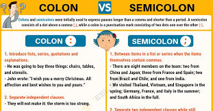If so, then you're grammatically good to go as far as the semicolon is anxious. Semicolon Vs Colon When To Use Colons And Semicolons 7esl