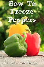 how to freeze peppers hillbilly housewife