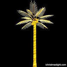 Yellow Pre Lit Palm Tree Outdoor