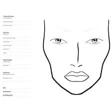 10 blank face chart templates male