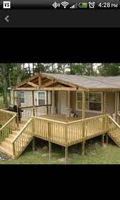 If the home is high off the ground, a sloping roof can give the appearance of an. 100 Porches For Mobile Homes Ideas House With Porch Mobile Home Porch Decks And Porches