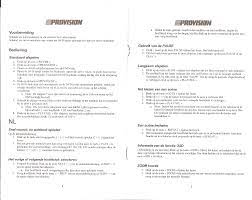 Handleiding Provision dvx3200p (pagina 1 van 6) (Nederlands)