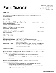 Entry Level Mechanical Engineering Resume Electrical