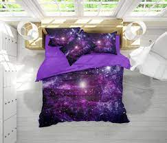 Galaxy Bedding Set Purple Nebula Duvet