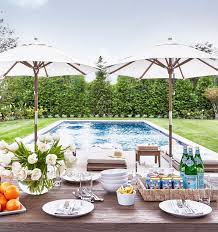 Outdoor Dining Table With Umbrellas