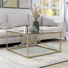 Piece Coffee Table Set In Gold