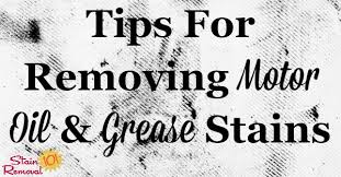 Removing Motor Oil Grease Stain