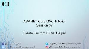 custom html helper in asp net core