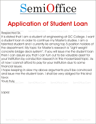 Bank application letter for loan. Sample Application Of Student Loan Semioffice Com