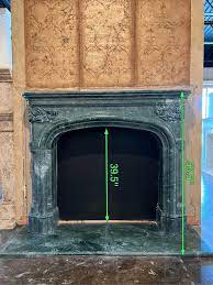 Hand Carved Green Marble Fireplace