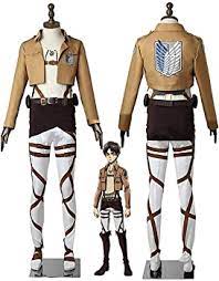 Amazon.com: Attack on Titan Levi Ackerman Erwin Smith Cosplay Costume Scout  Legion Survey Corps Suit Halloween Costume Full Set (Customized,Size) :  Clothing, Shoes & Jewelry