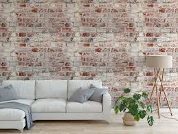 Wallpaper With Old Red Brick Wall With
