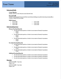 Functional Resume Template Microsoft Word Functional Resume