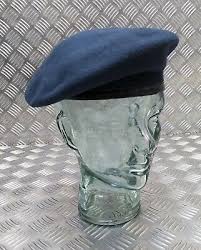 airforce blue beret 100 wool taped rim