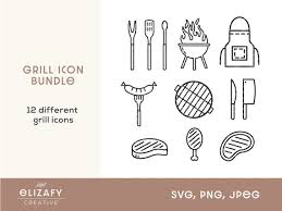 Grill Icons Svg Bundle Grilling Icon