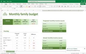 family monthly budget planner tiller