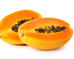 Yellow or orange papaya fruits