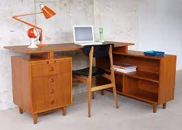 Give your home office a serious makeover with our stylish desks. Vintage Retro 60s Danish Parker Teak Corner Desk Shelves Drawers Writing Desk Corner Desk Vintage Writing Desk