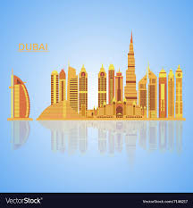 dubai city royalty free vector image
