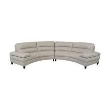 macy s leather curved sofa 72 off